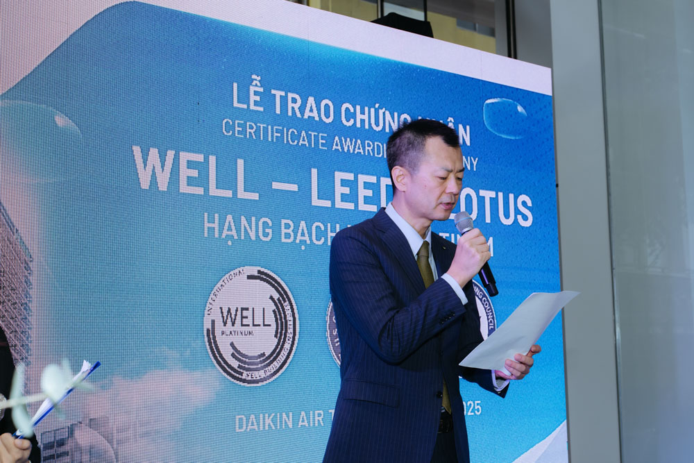 Ông Takashi Mori, Tổng Giám đốc Daikin Vietnam phát biểu tại sự kiện