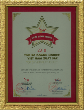 Daikin vào top 50 doanh nghiệp Việt Nam xuất sắc