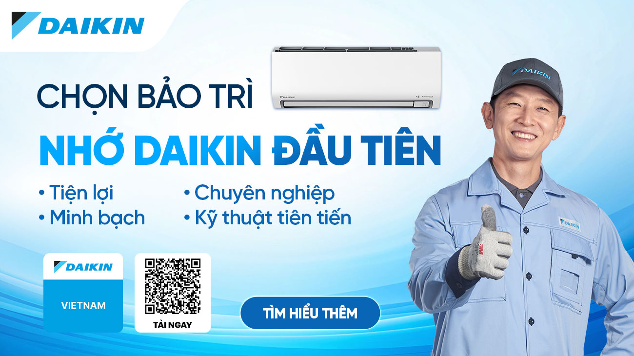 Đặt ngay bảo dưỡng khí sạch mát lành cùng Daikin App