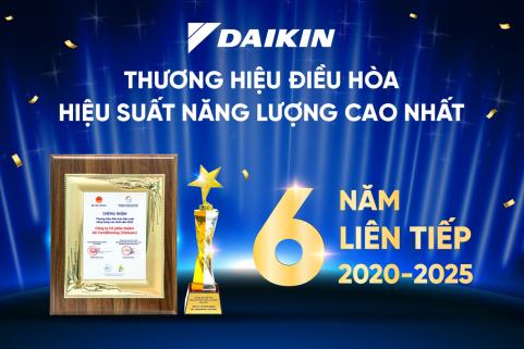 Daikin Vietnam xuất sắc giữ vị tr&iacute; dẫn đầu với 6 năm li&ecirc;n tiếp đạt giải Hiệu suất năng lượng cao nhất