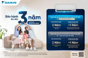 Bảo hành đến 3 năm, An tâm dài lâu