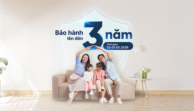 Bảo hành lên đến 3 năm