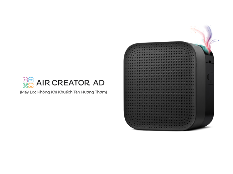 AIR CREATOR - M&aacute;y lọc kh&ocirc;ng kh&iacute; khuếch t&aacute;n hương thơm MCMH55AVM7K (Đen) - Đen