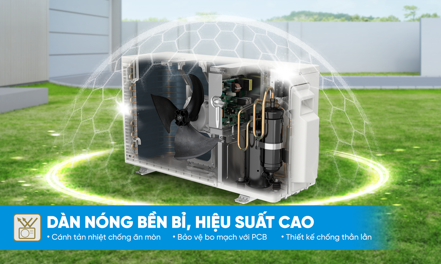 Thiết kế vỏ d&agrave;n n&oacute;ng giảm khe hở ngăn chặn thằn lằn x&acirc;m nhập